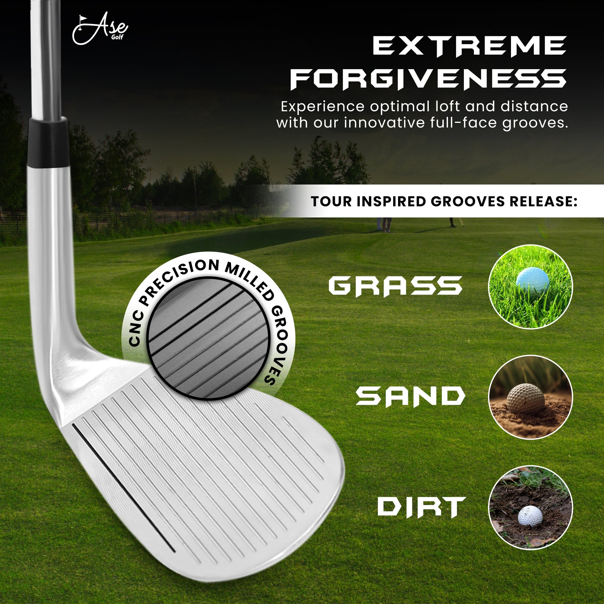 Ase Golf CM-1 Single Wedge (50,52,54,56,58,60)