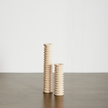 Spiral Pine Modern Wood Candle Candlestick Holder