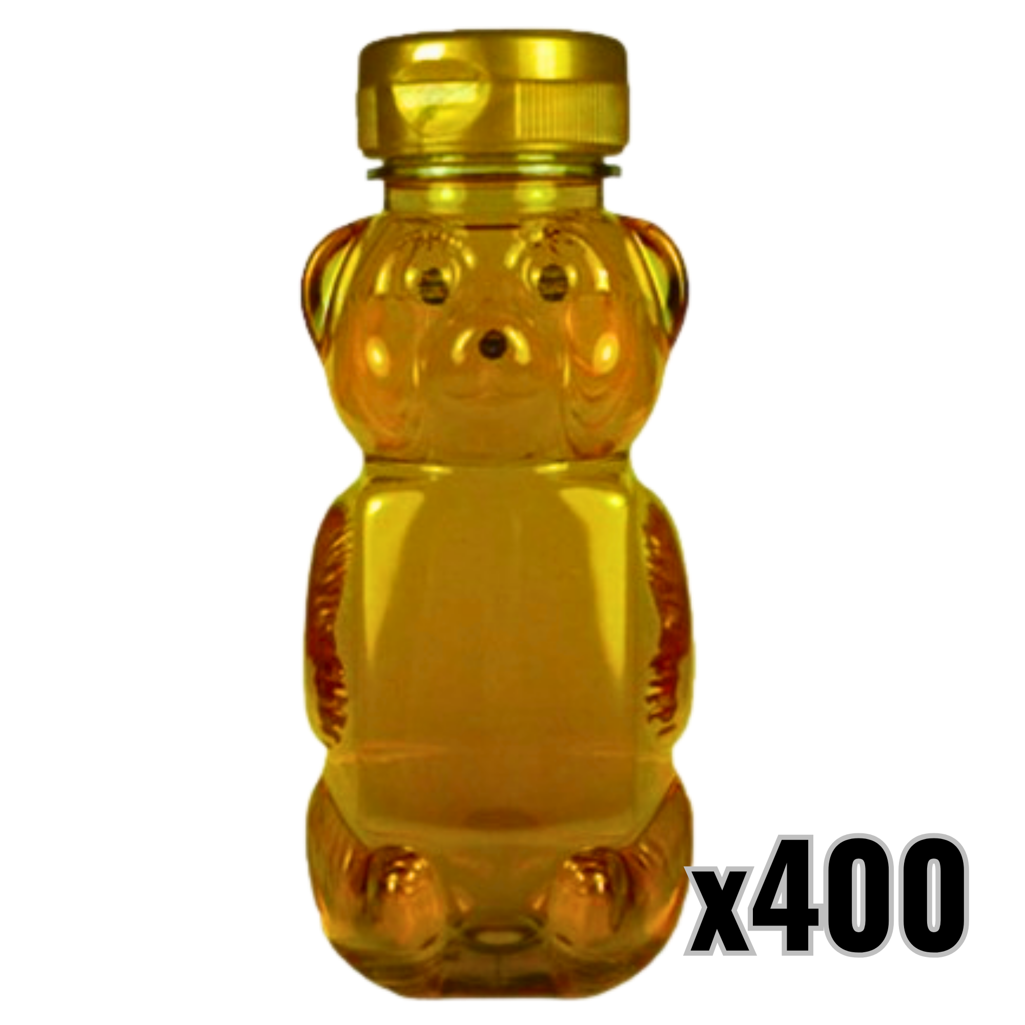 12 oz Plastic Flat Panel Honey Bears