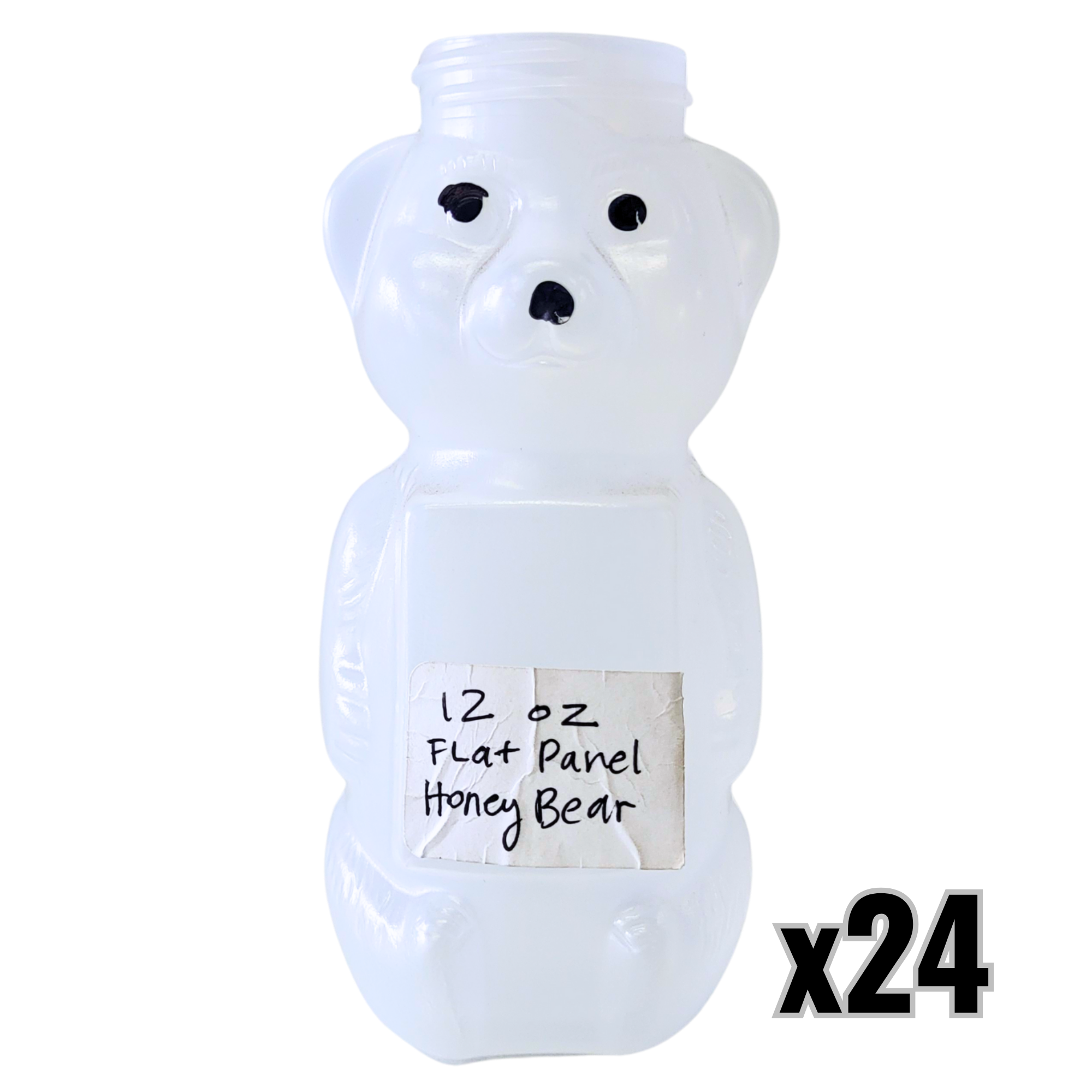12 oz Plastic Flat Panel Honey Bears
