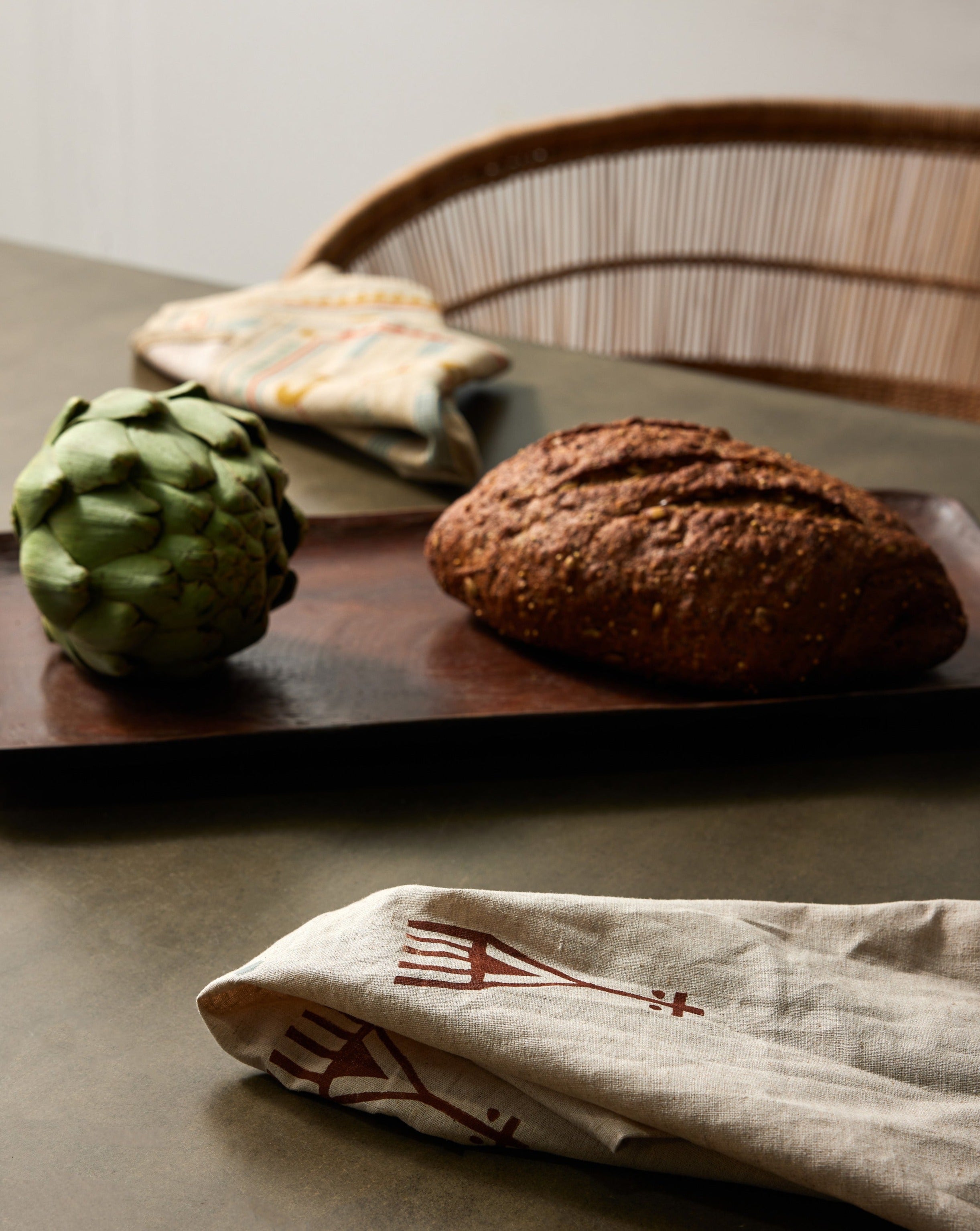 Bamenda Brown Rectangle Wood Serving Tray