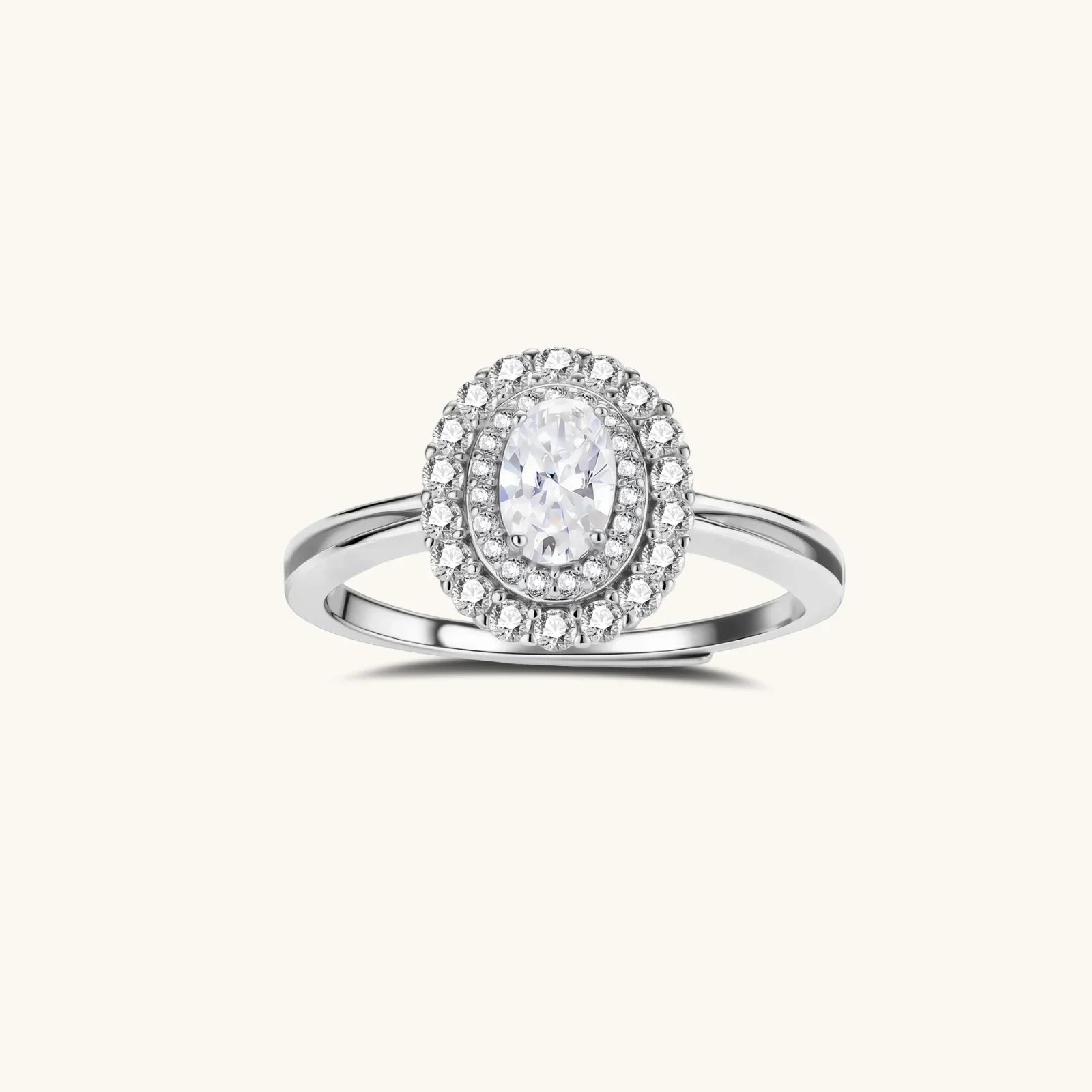 Double Halo Promise Moissanite Ring by Fliora