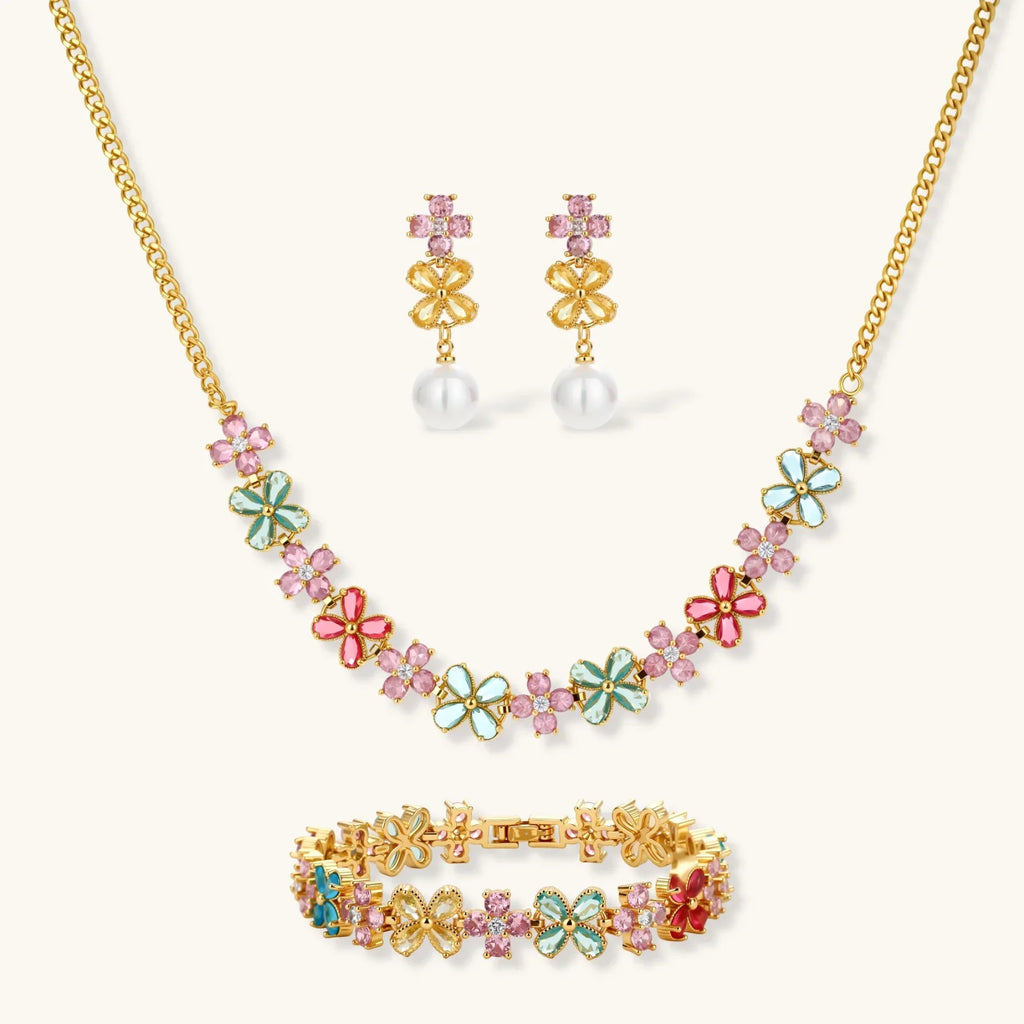 Garden Bloom Jewelry Set by Fliora
