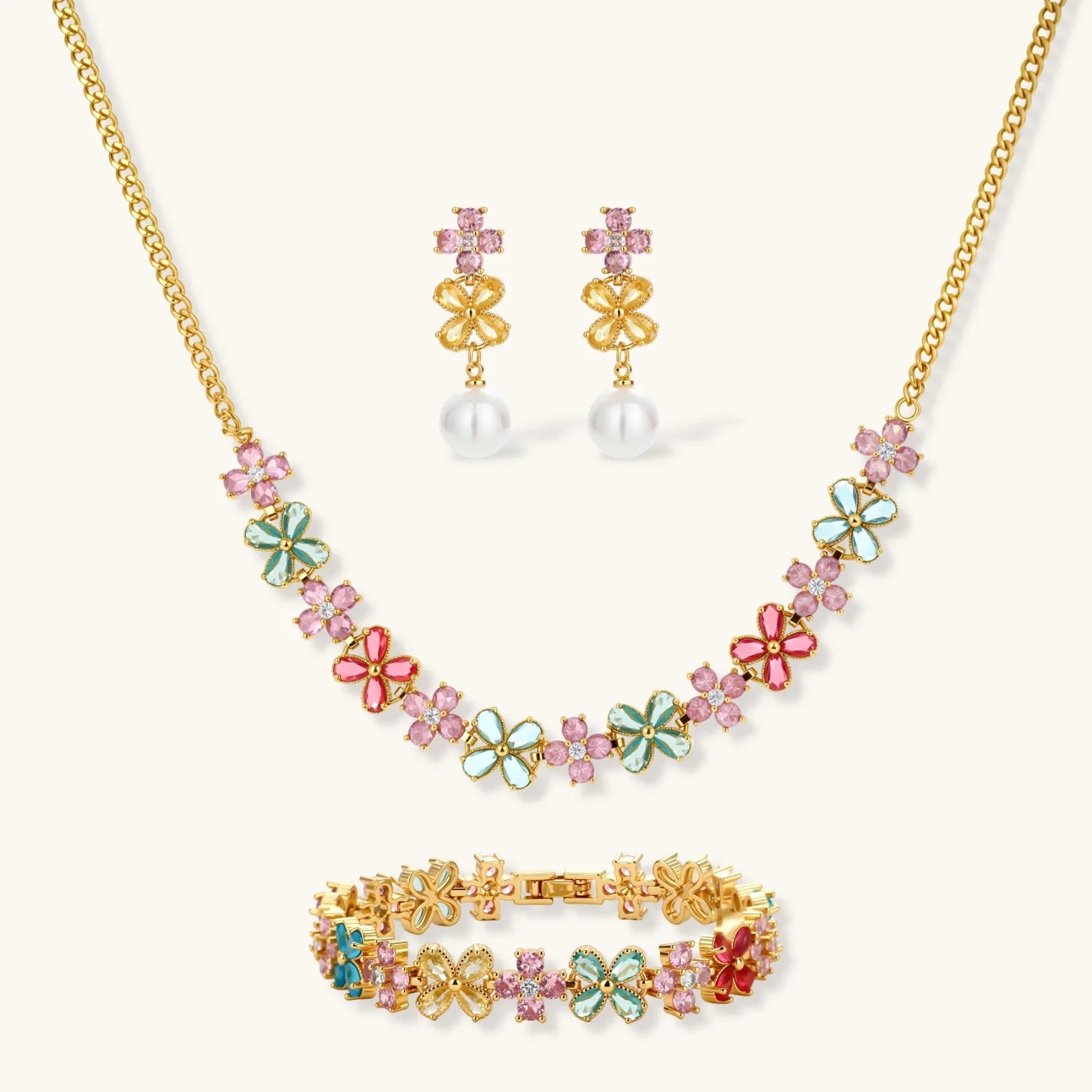 Garden Bloom Jewelry Set by Fliora