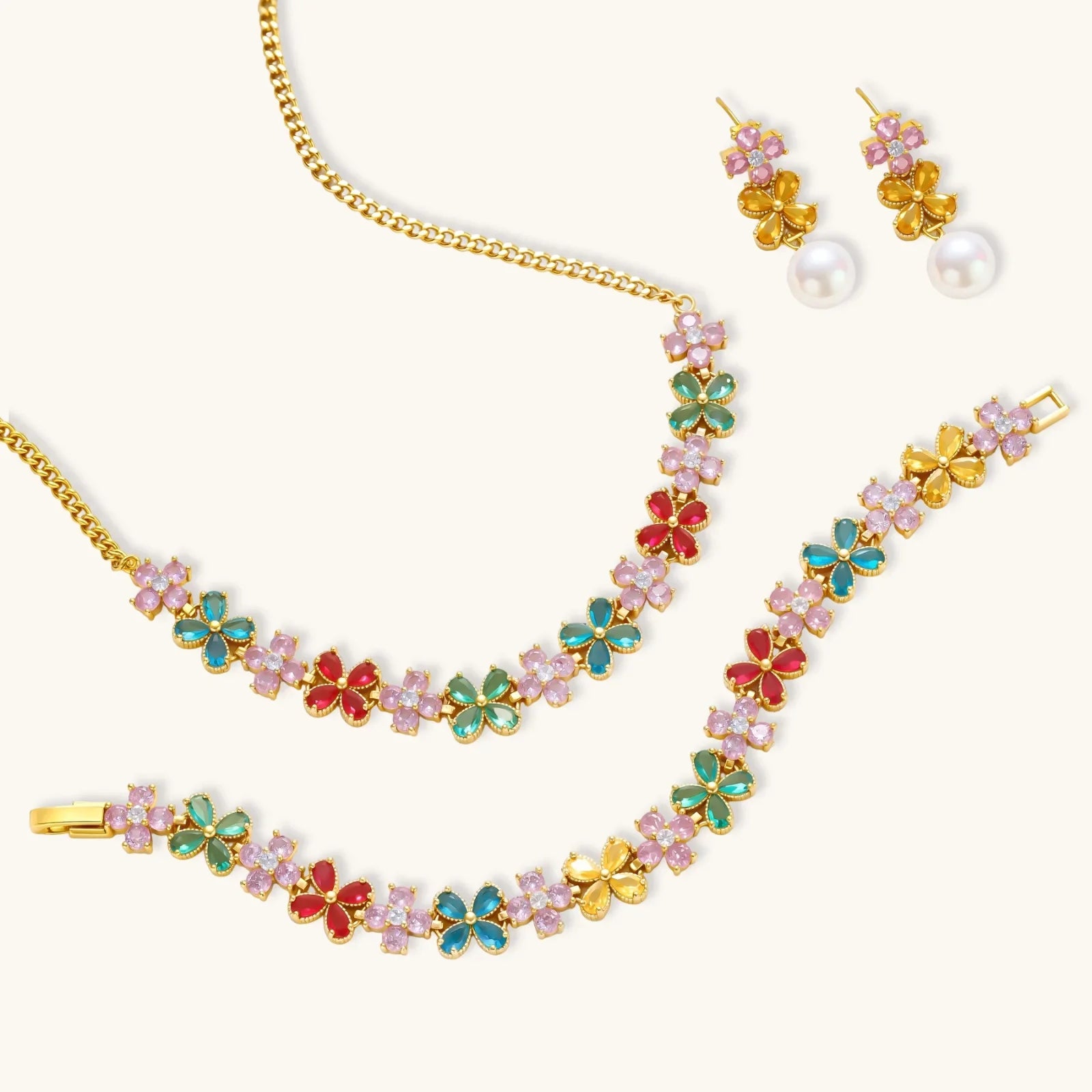 Garden Bloom Jewelry Set by Fliora