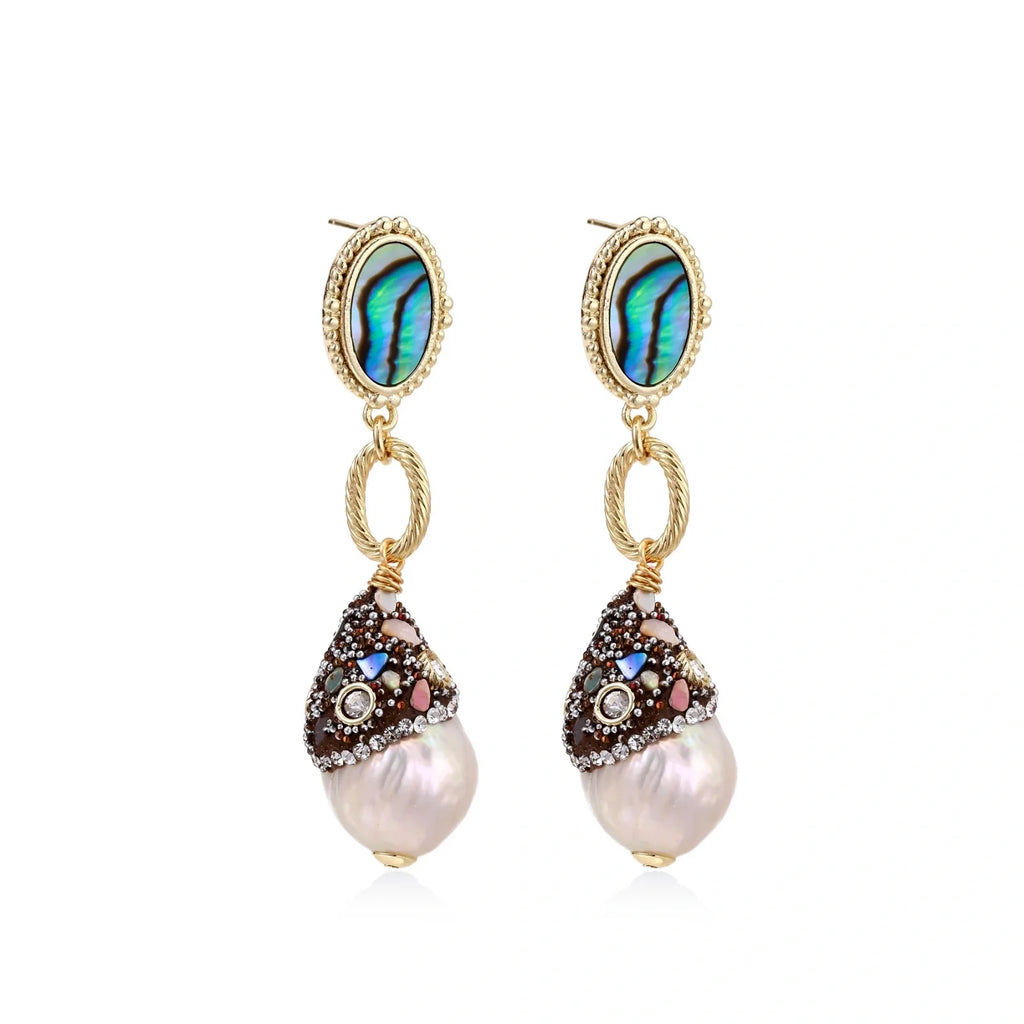Baroque Pearl Statement Earrings by Fliora