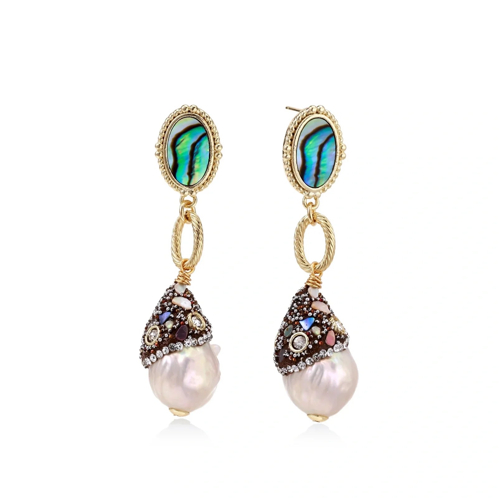 Baroque Pearl Statement Earrings by Fliora