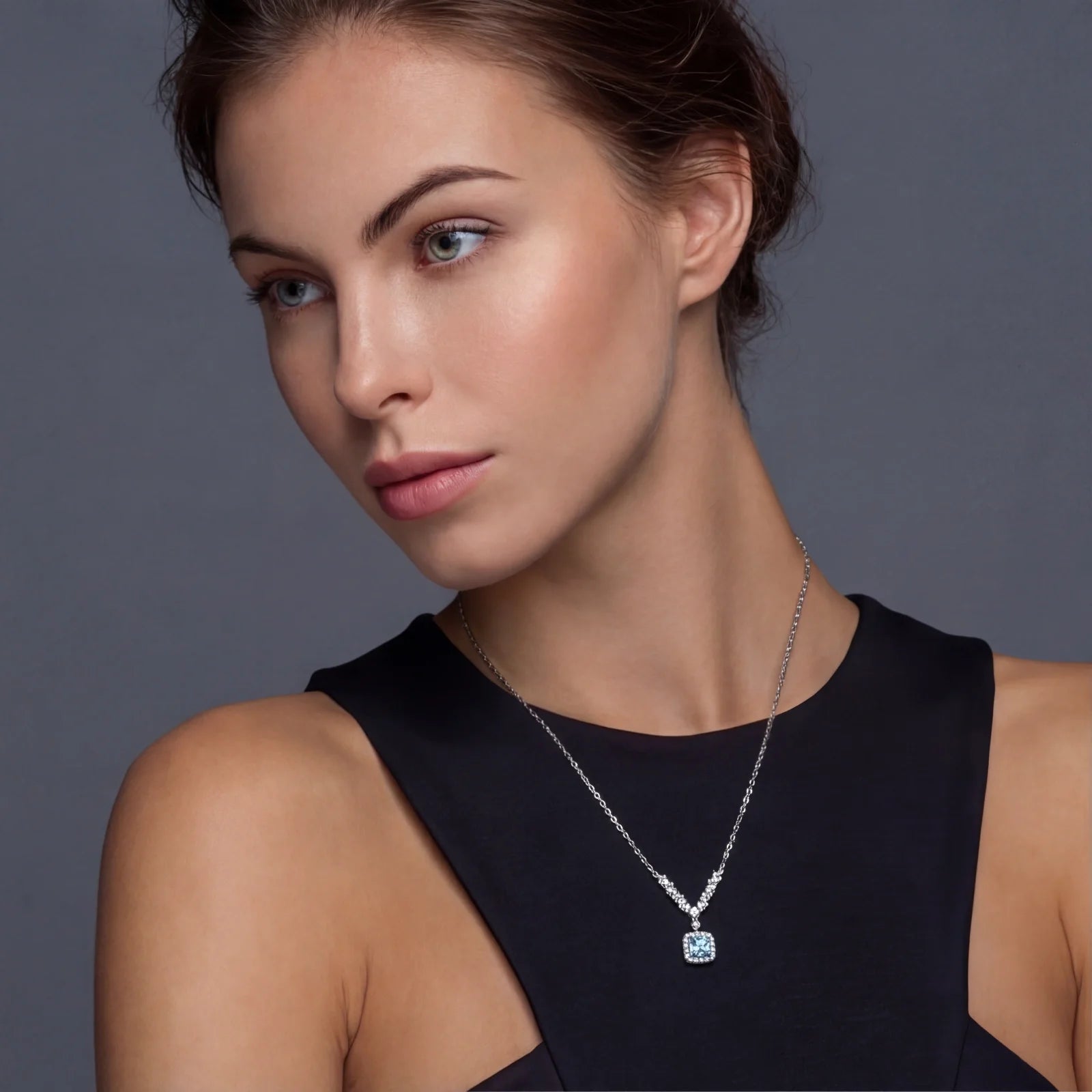 Celestial Arc Moissanite Necklace by Fliora