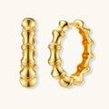 Bamboo Segment Hoops by Fliora