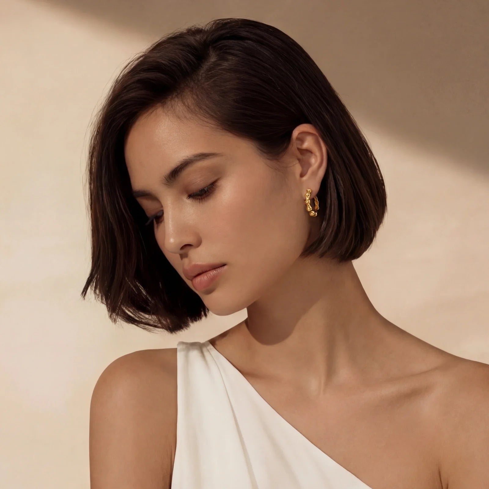 Bamboo Segment Hoops by Fliora