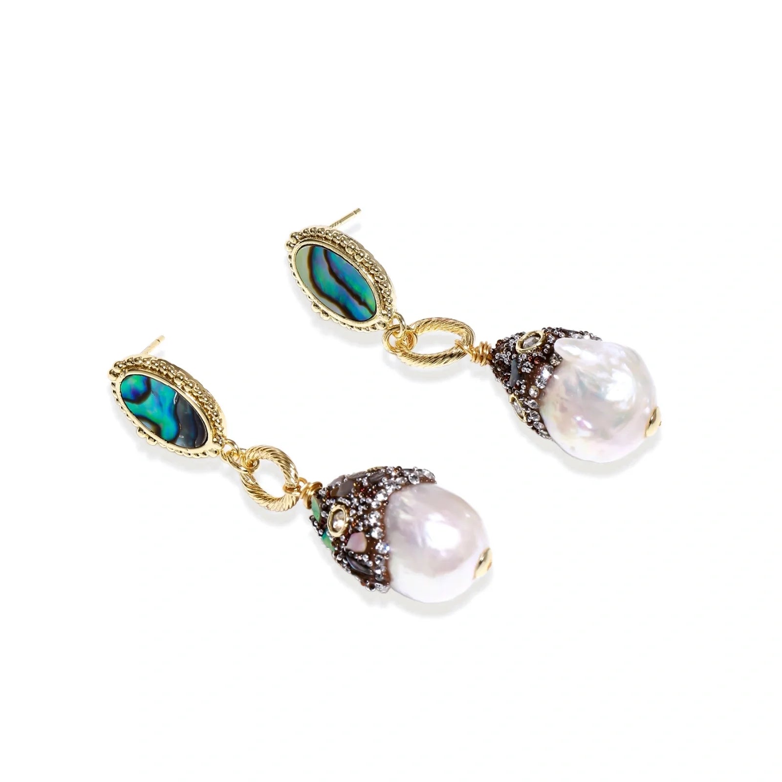 Baroque Pearl Statement Earrings by Fliora