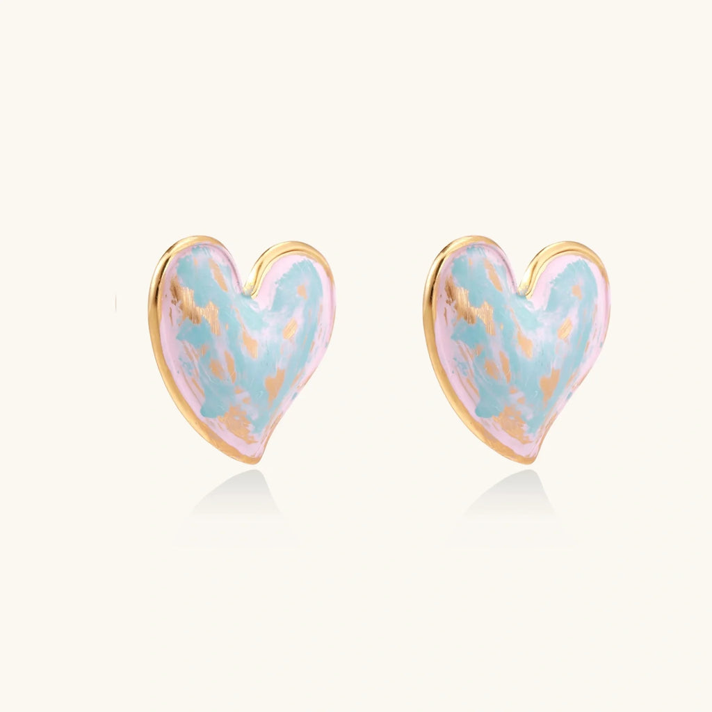 Dreamy Heart Studs | Doe and Kin