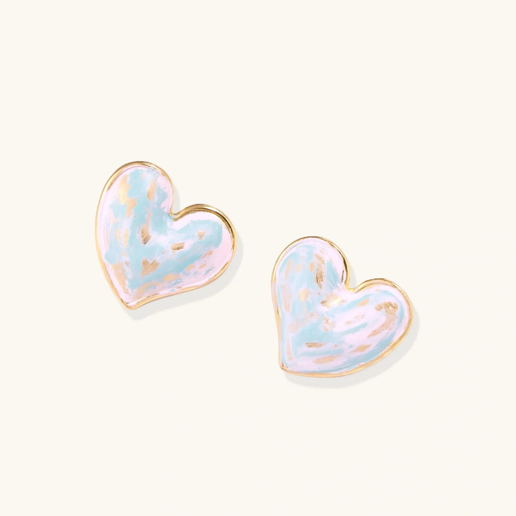 Dreamy Heart Studs | Doe and Kin