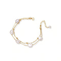 Baroque Pearl Layered Bracelet by Fliora