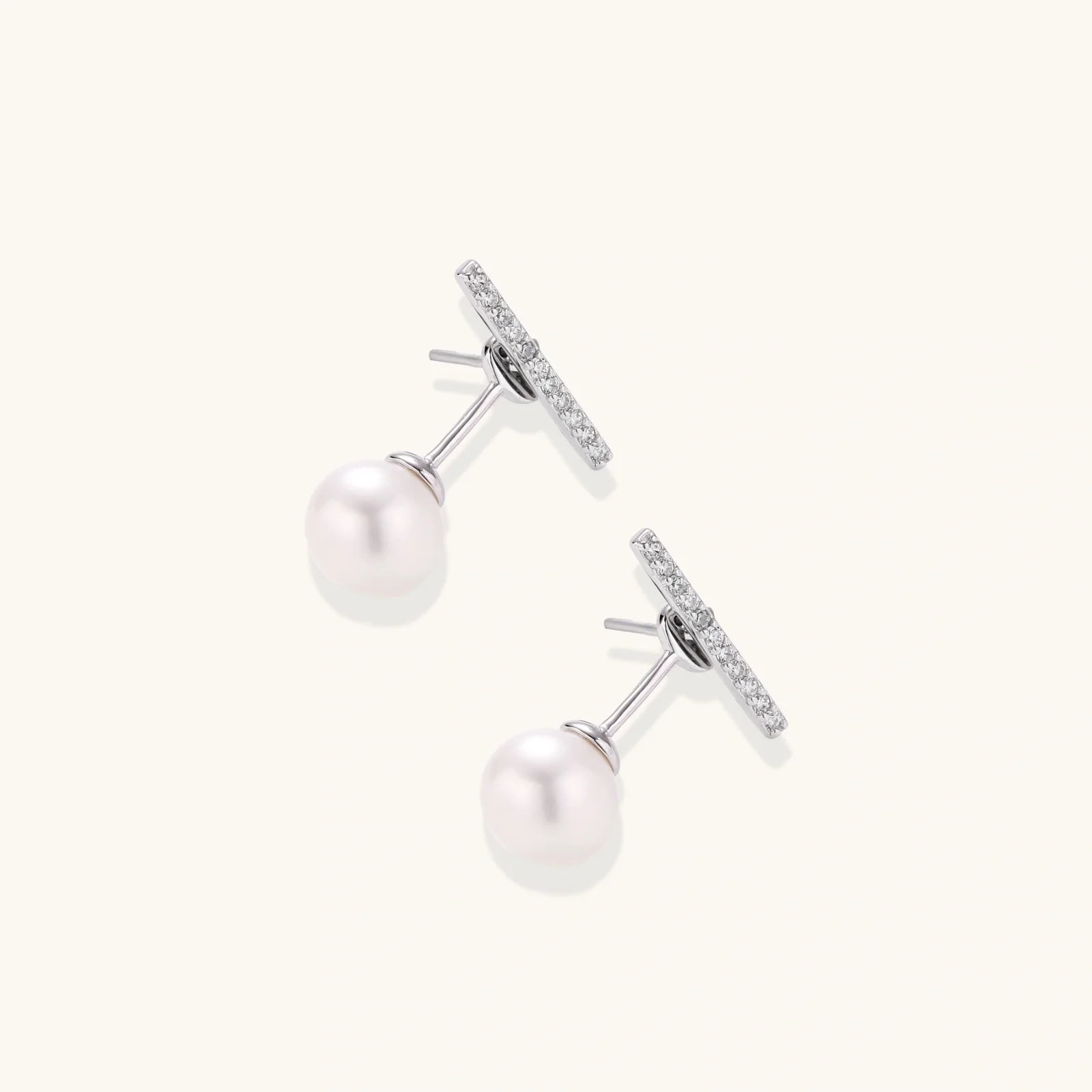 Pearl Drop T-Bar Earrings