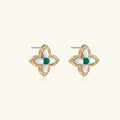 Lucky Clover Pearl Studs | Doe and Kin