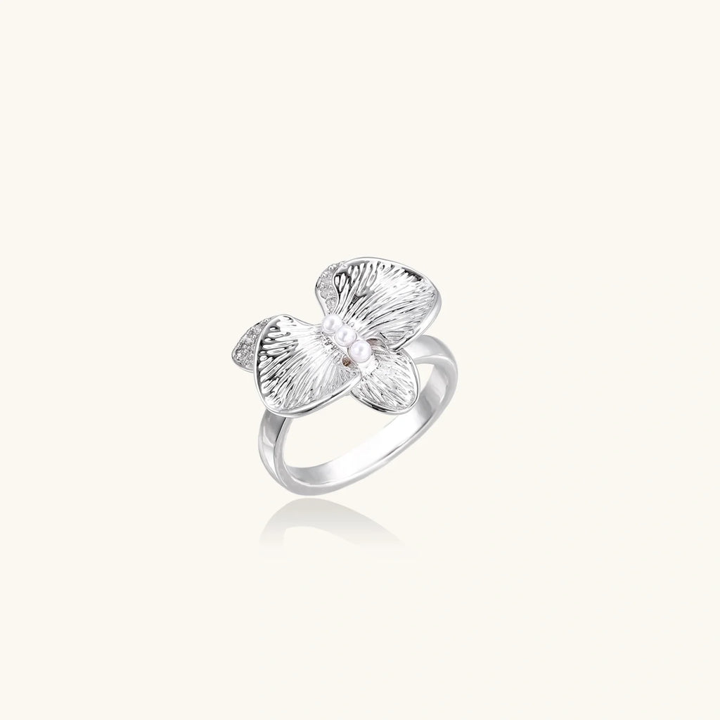 Pearl Orchid Ring by Fliora
