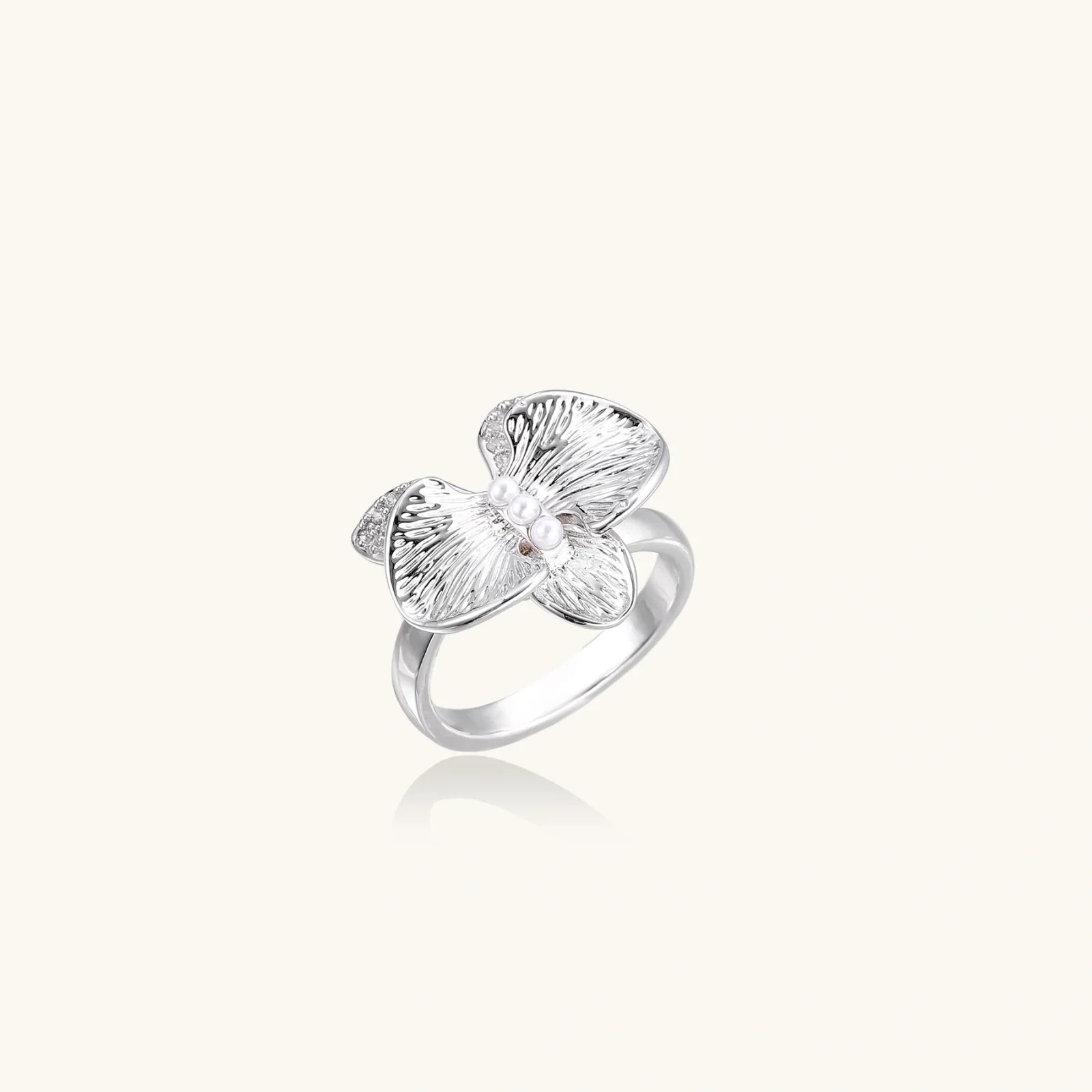 Pearl Orchid Ring by Fliora