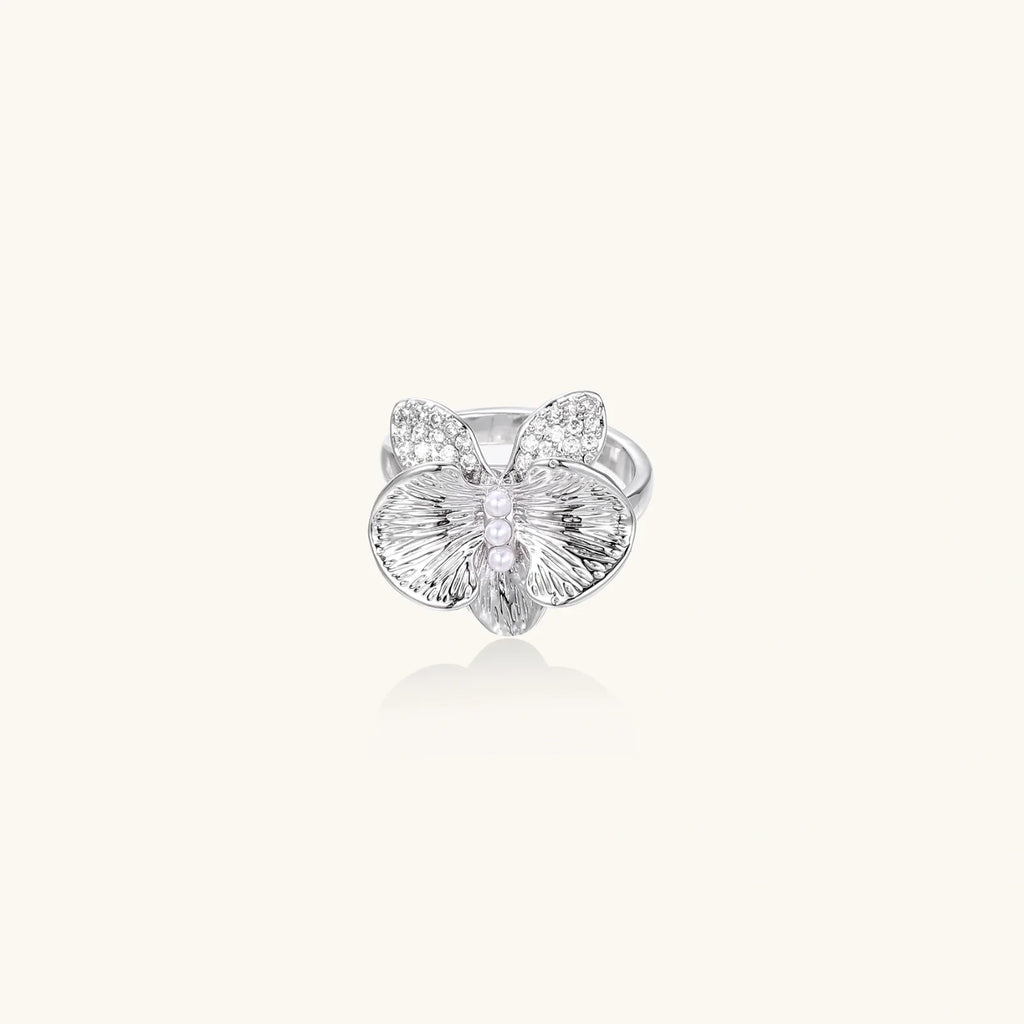 Pearl Orchid Ring by Fliora
