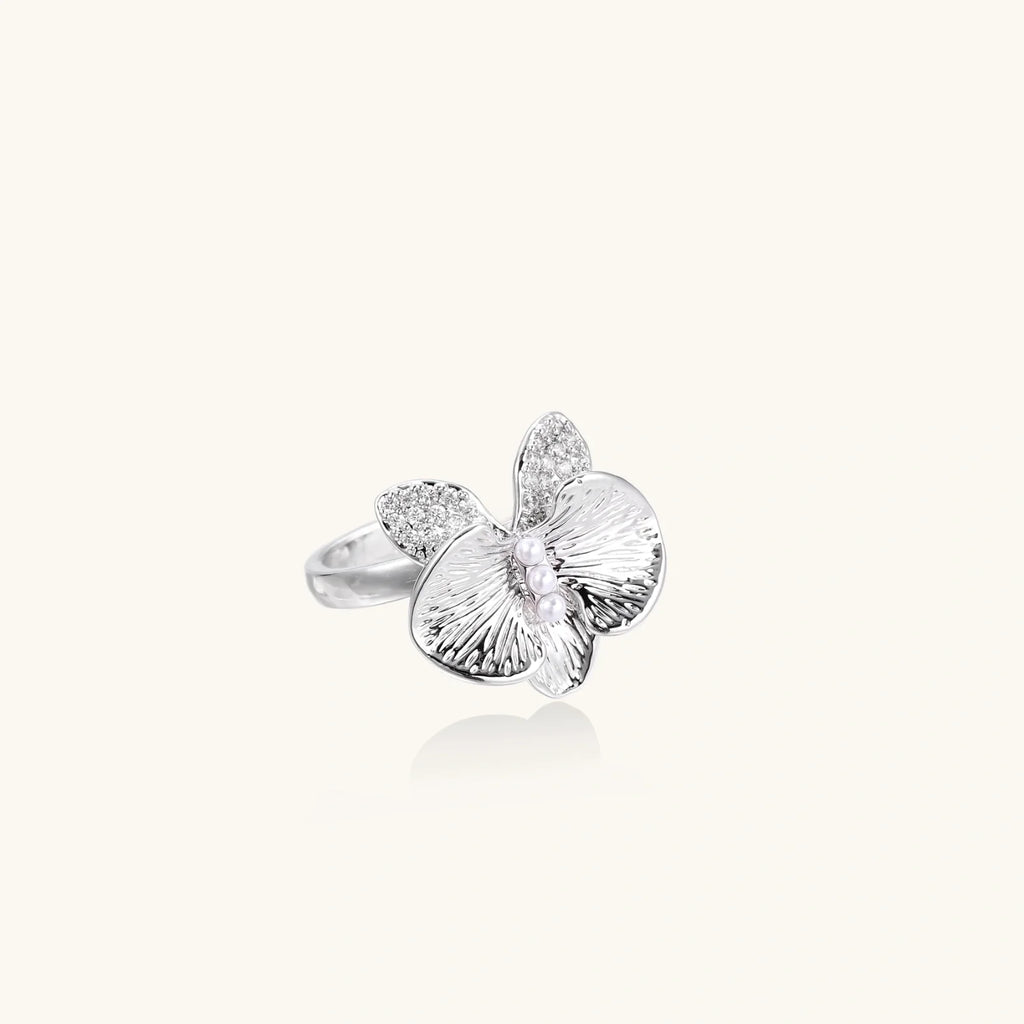 Pearl Orchid Ring by Fliora