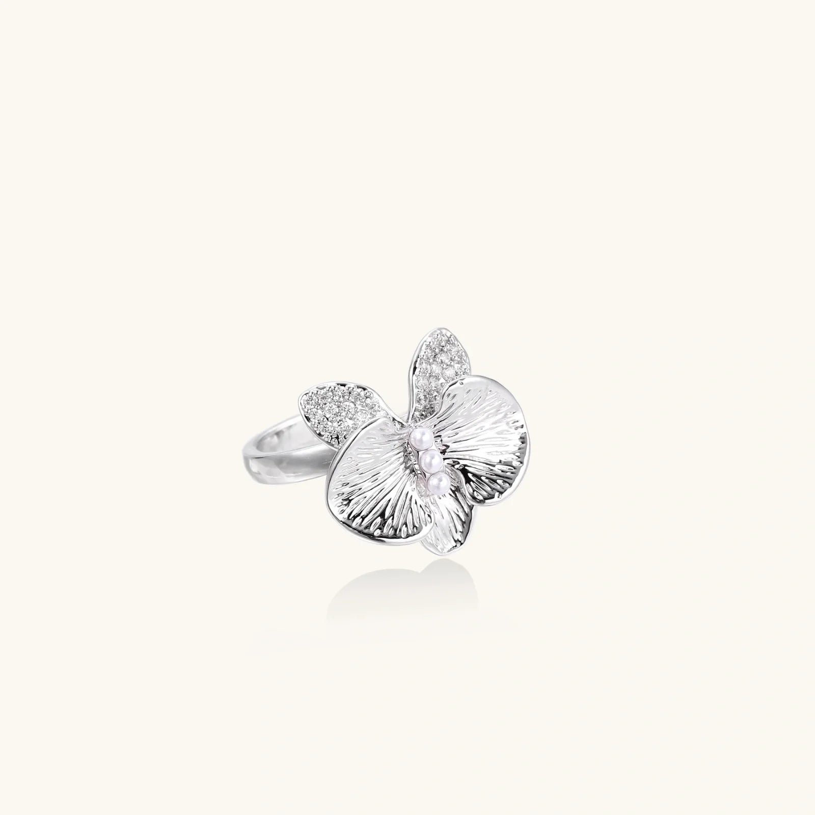 Pearl Orchid Ring by Fliora