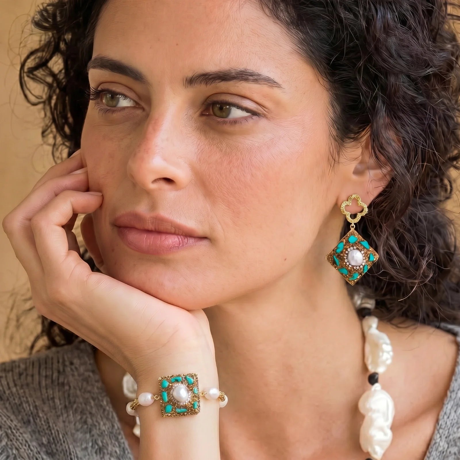 Moroccan Dreams Drop Earrings by Fliora