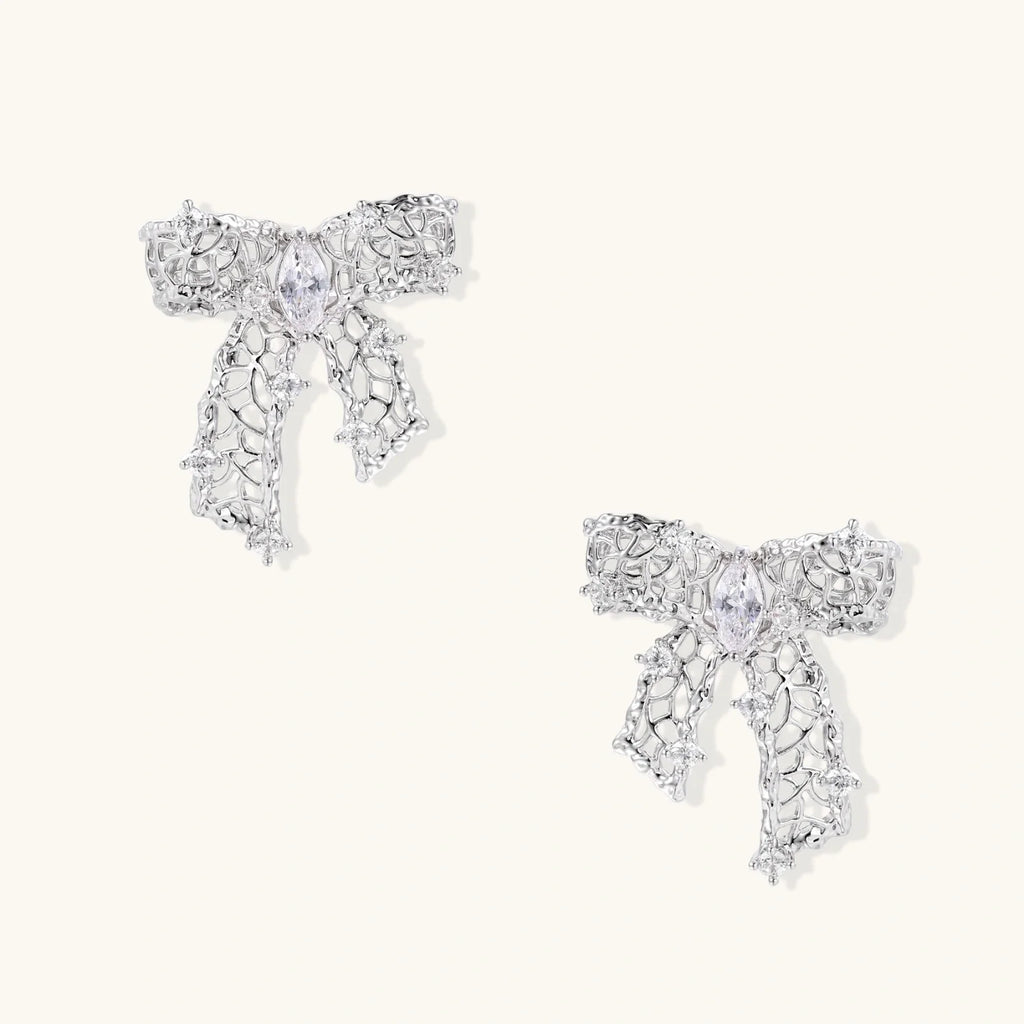 Crystal Bow Earrings | Doe and Kin