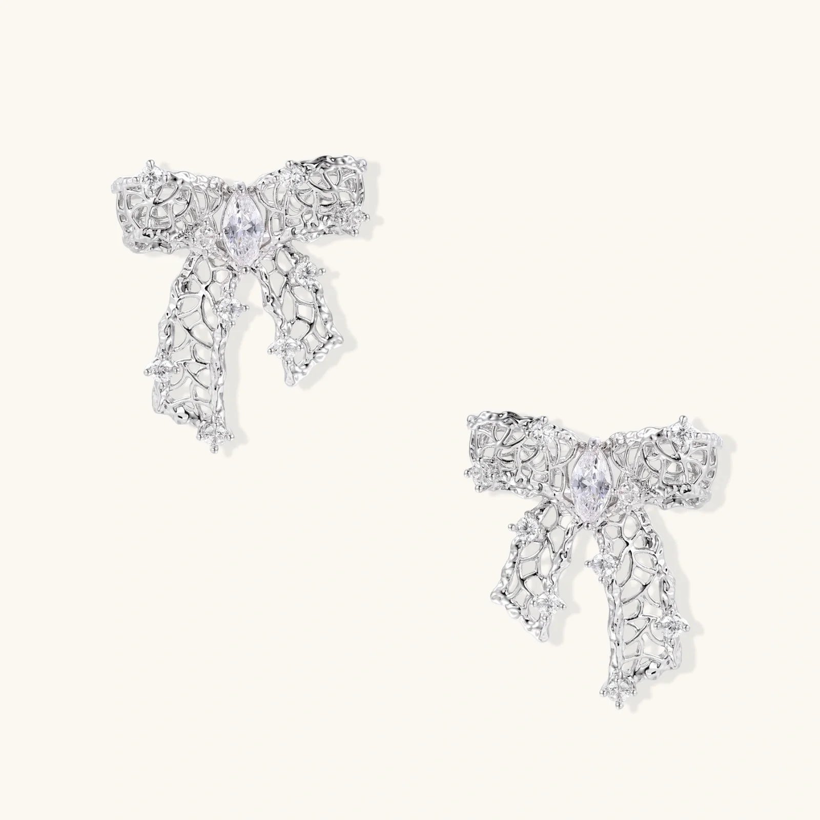 Crystal Bow Earrings | Doe and Kin