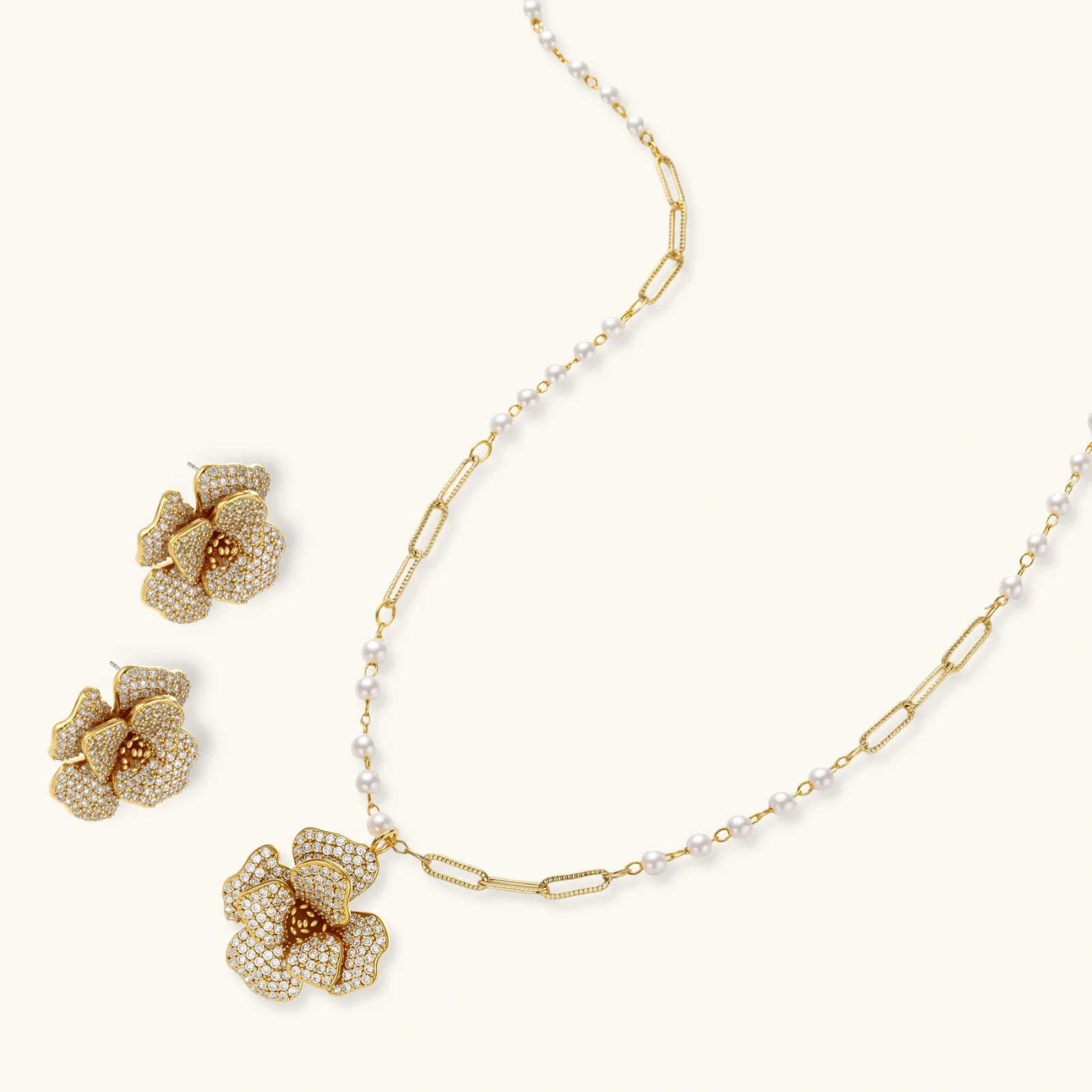 Golden Bloom Crystal Set by Fliora