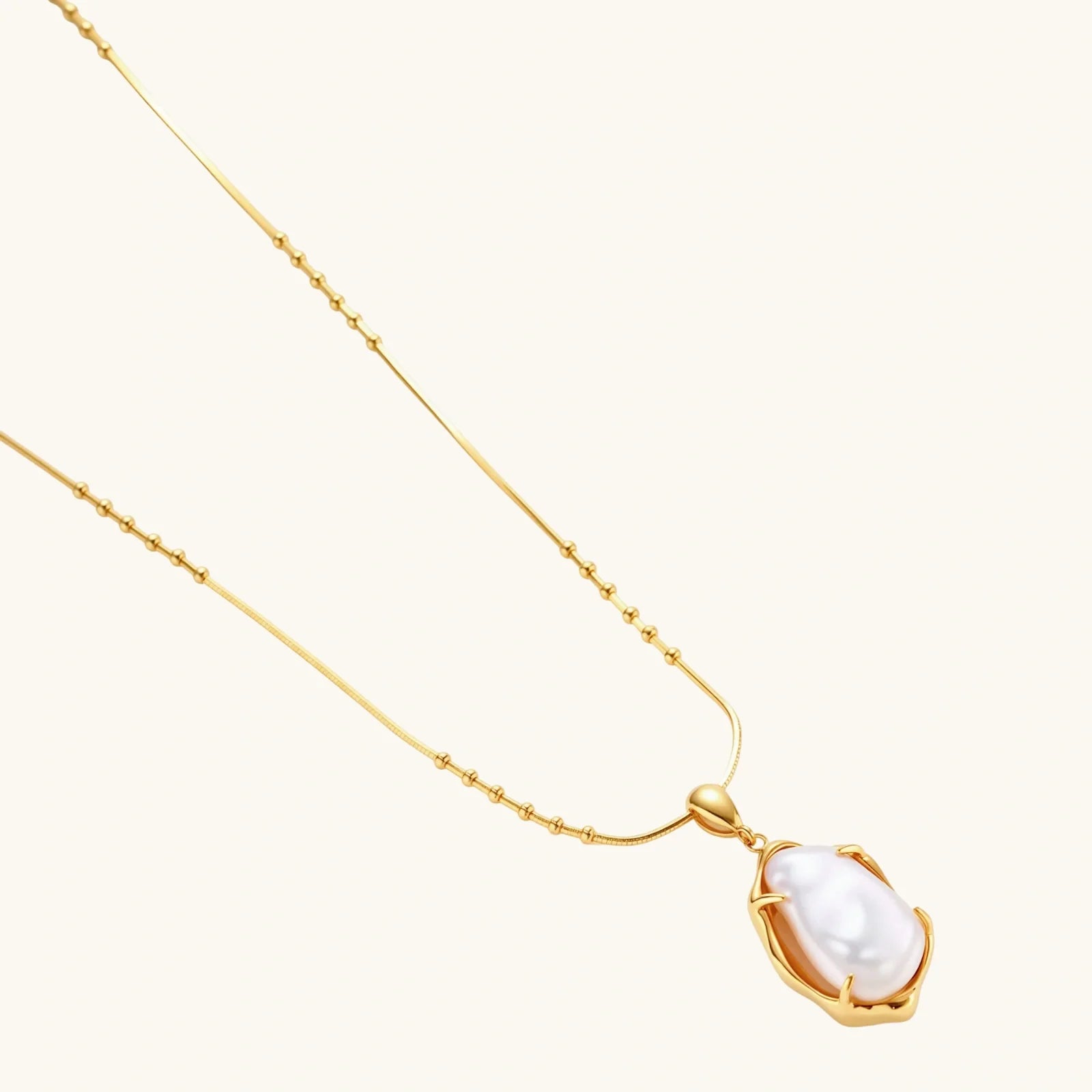 Baroque Pearl Pendant Necklace by Fliora