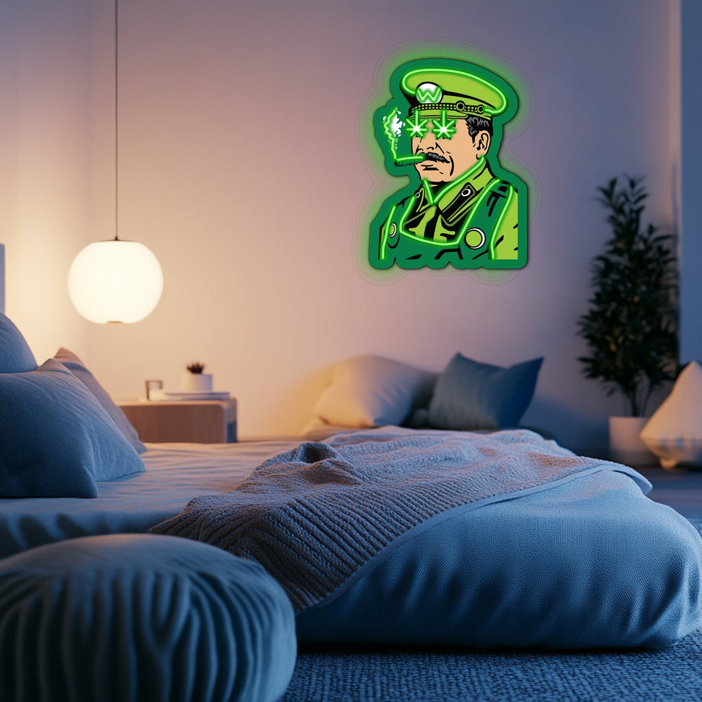 UV Printed Sheriff Cannabis Neon Wall Art- LV0051