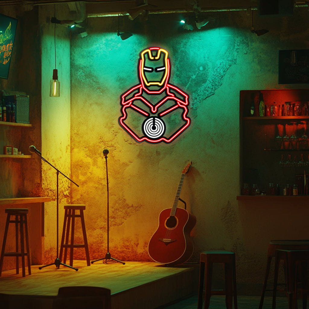 Iron Man Metal Neon Wall Art- LN0081