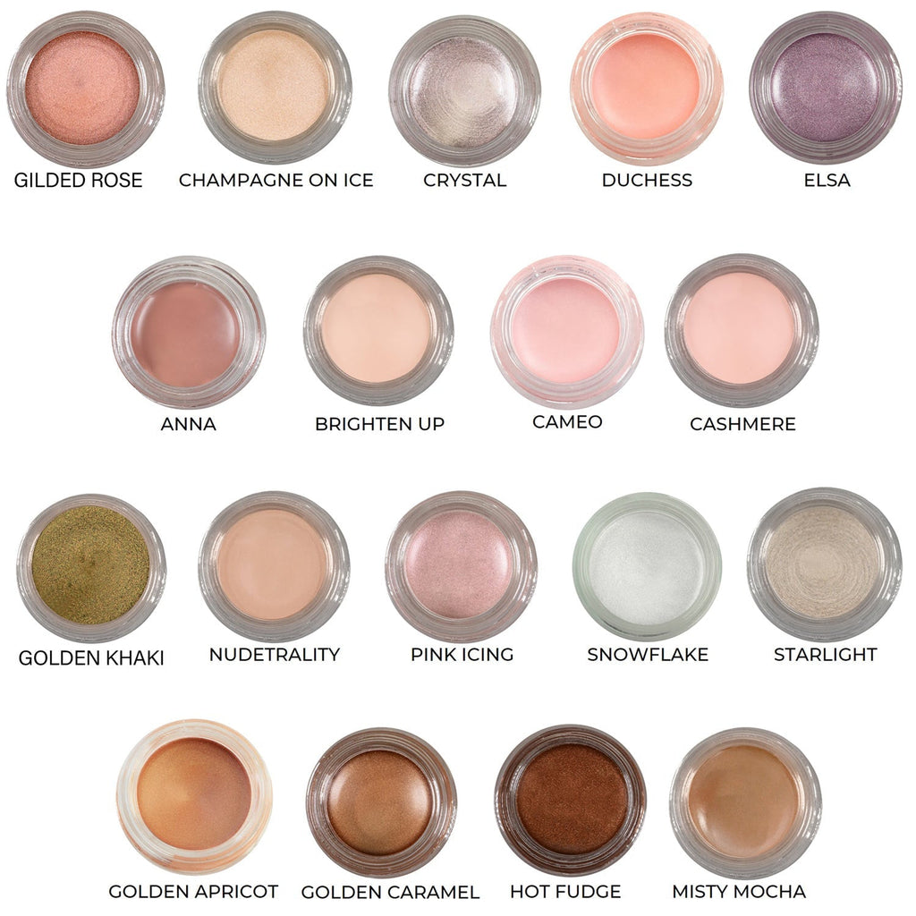 Golden Khaki Any Wear Creme - A Waterproof Multi-tasking creme to powder product for eyes, cheeks & lips. Can be worn anywhere