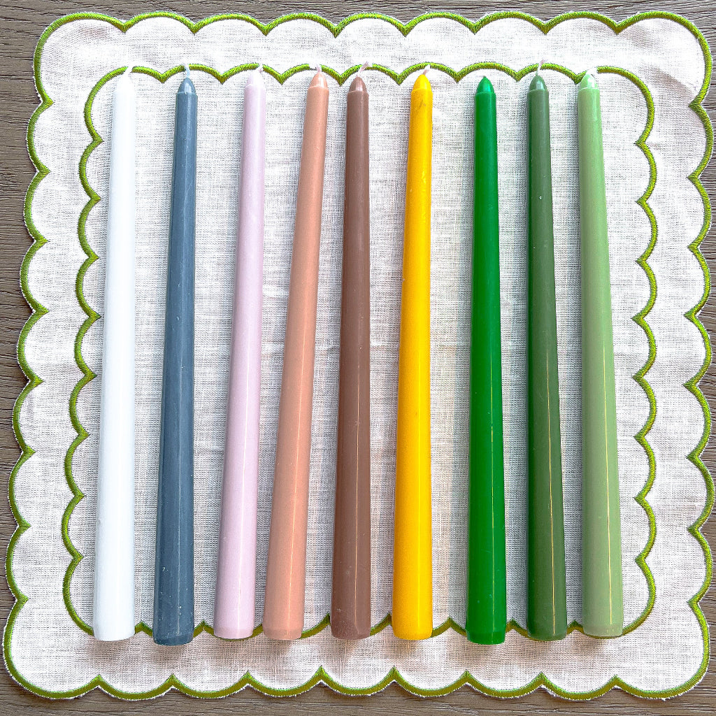Extra Tall Cocoa Truffle Delight Taper Candle, 1 Case of 24 Packs (4 Candles per Pack)