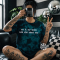 Teal Besties embroidered tie dye T-shirt