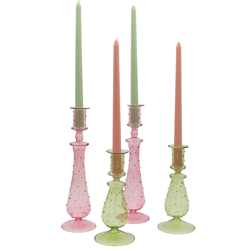 Extra Tall Pistachio Cream Taper Candle, 1 Case of 24 Packs (4 Candles per Pack)