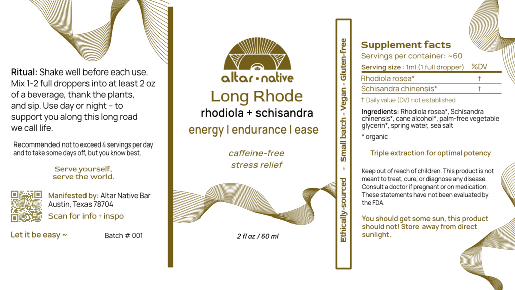 (PRE-ORDER) Long Rhode ⟡ Rhodiola + Schisandra Adaptogen Drops