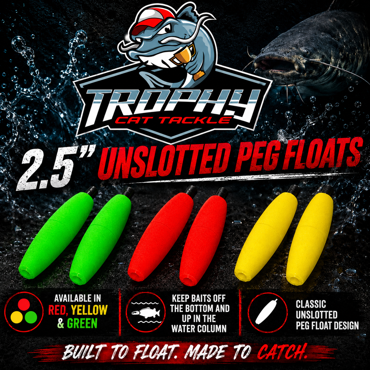 UNSLOTTED Peg Float 2.5 inch