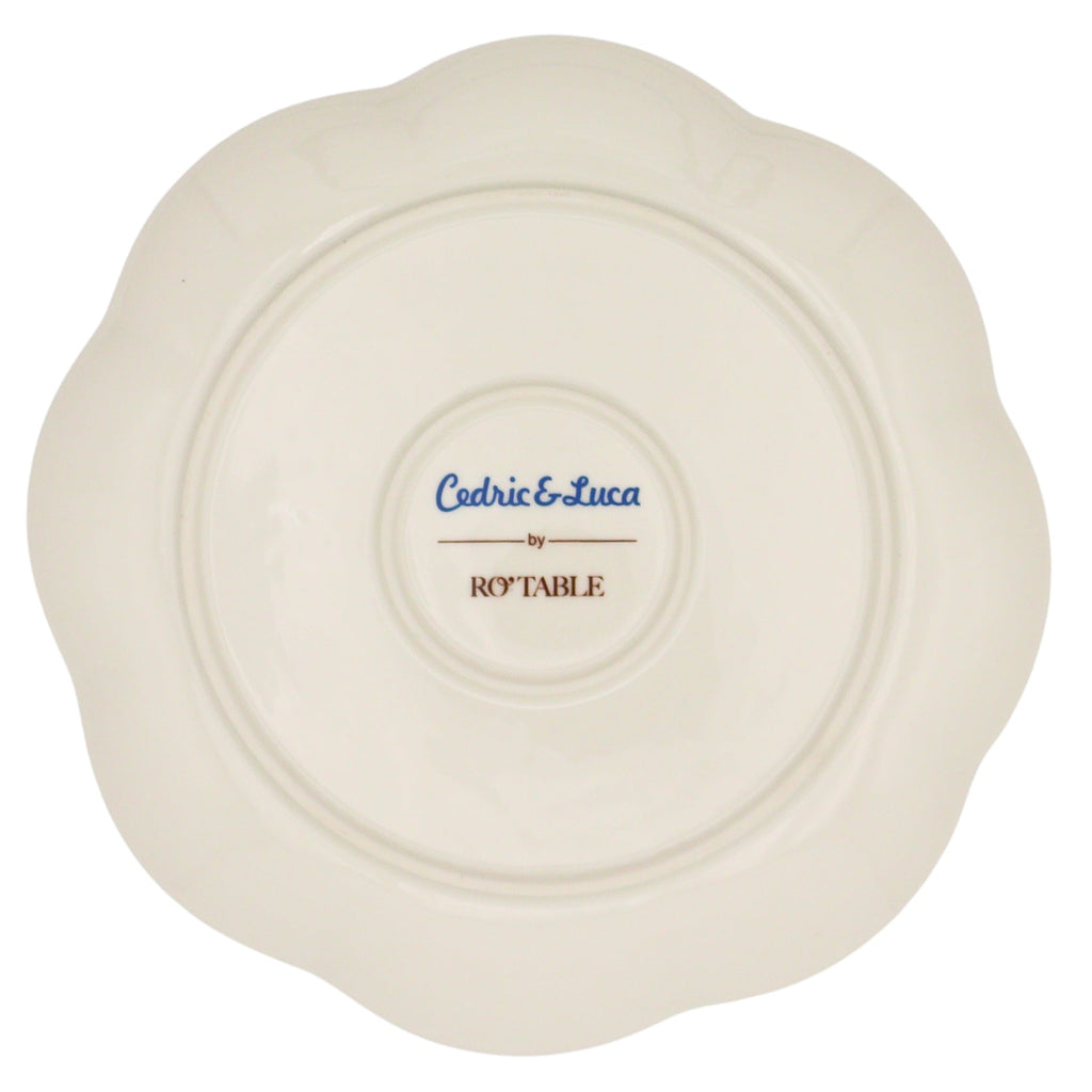 Valensole Lavender Scalloped Dinner Plate - Case of 12 Plates (+3 Bonus Plates)