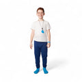 The Everday Sensory Friendly White Tee w Chewy necklace- *actual chewy necklace design may vary, but color will match tee*