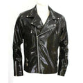 Handmade Snake Print Biker Style Leather Jacket