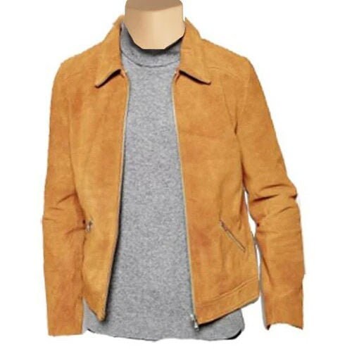 Handmade Collared Suede Leather Jacket