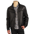 Handmade Black Leather Jacket With Collars