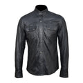 Handmade Classic Black Leather Shirt