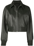 Handmade Leather Bomber-Style Jacket