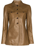 Handmade  Single-Breasted Fitted Leather Jacket