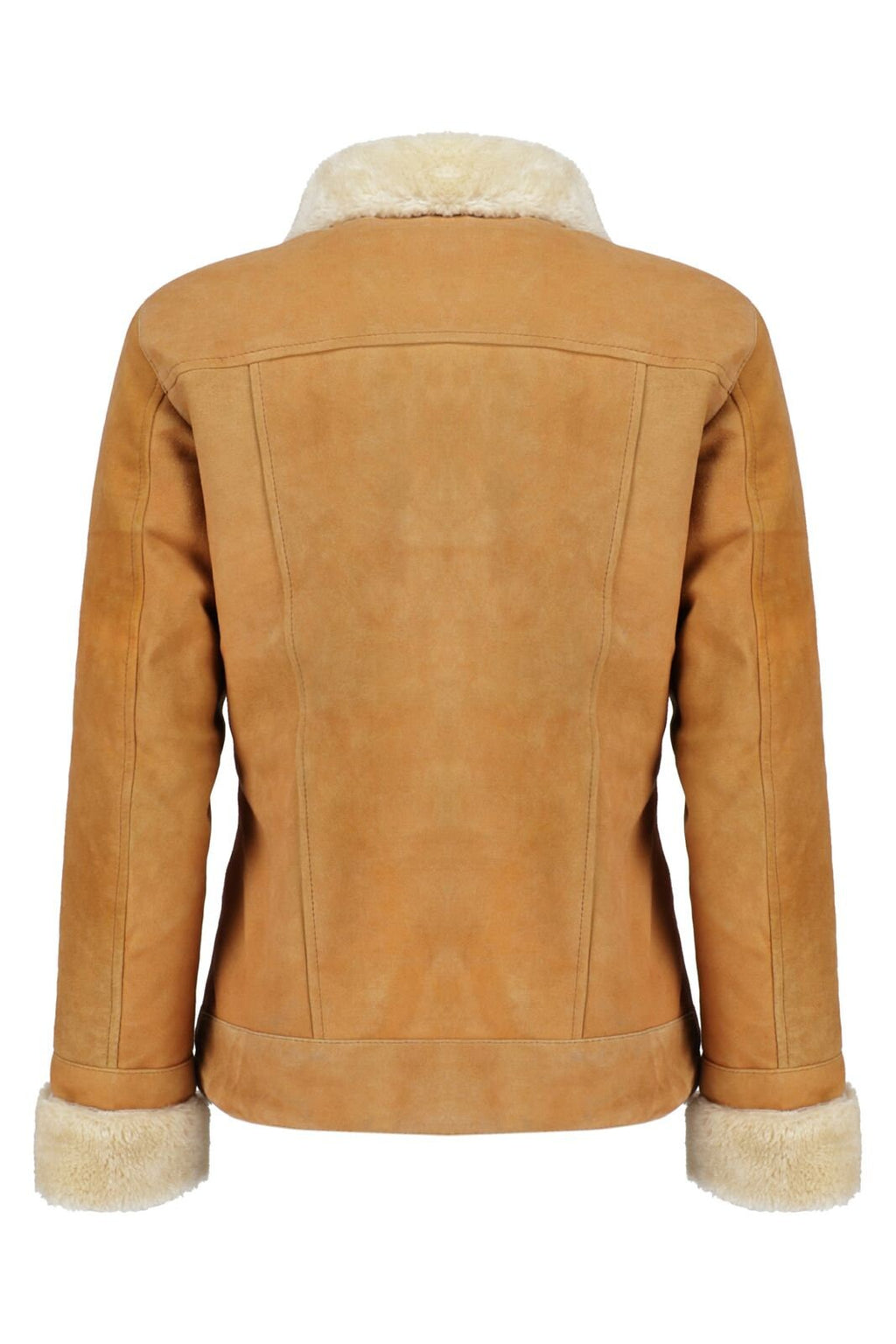 Handmade Brown Suede Bomber Fur Leather Jacket