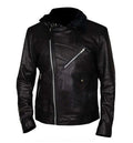 Handmade 24 Legacy Ashley Thomas (Isaac Carter) Fur Collar Leather Jacket