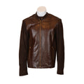 Ox and Bulls Brown Center Snake Print Leather Jacket