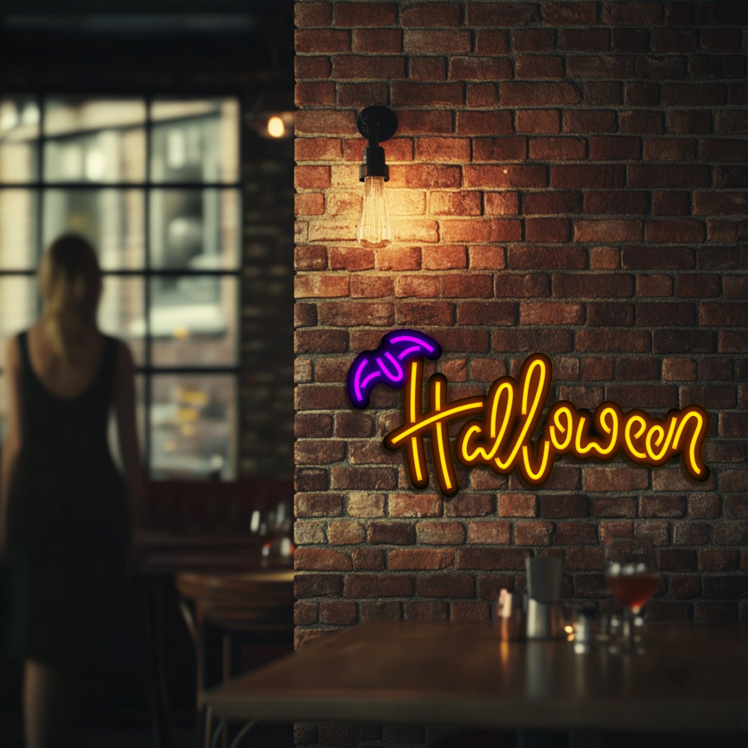 Halloween Metal Neon Wall Art- LN0210